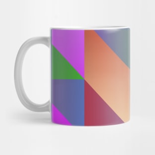 Pink Blue Burgundy Yellow Modern Geometric Angles and Boxes Mug